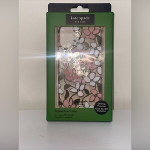 Kate Spade Floral iPhone 16 Case - Pink and White